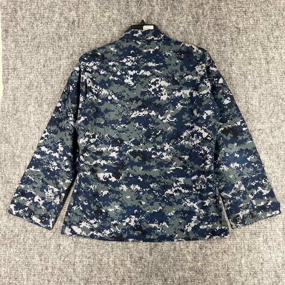 US NAVY SHIRT Men M Digital Camo Working Uniform Vintage Military Sailor 00s - Picture 2 of 8